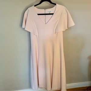 EUC Calvin Klein Fit-n-Flare Dress w/ Flutter Sleeves Size 10